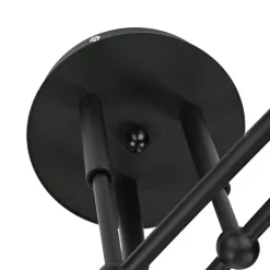 Deckenlampe Schwarz Weiß 6x E14 Modern Metall Glas