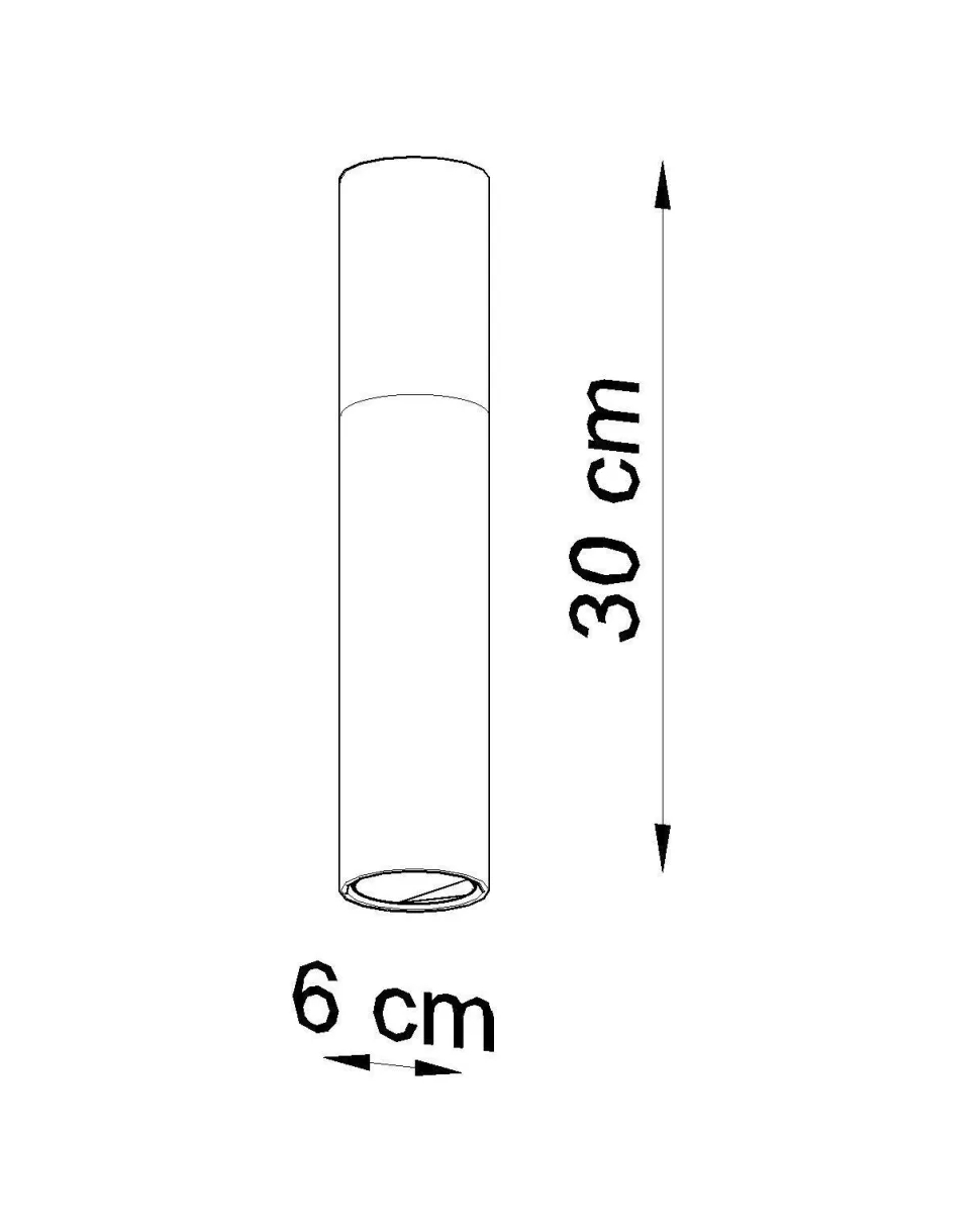 Deckenlampe Skandinavisch Metall Holz Weiß Natur Ø 6 cm