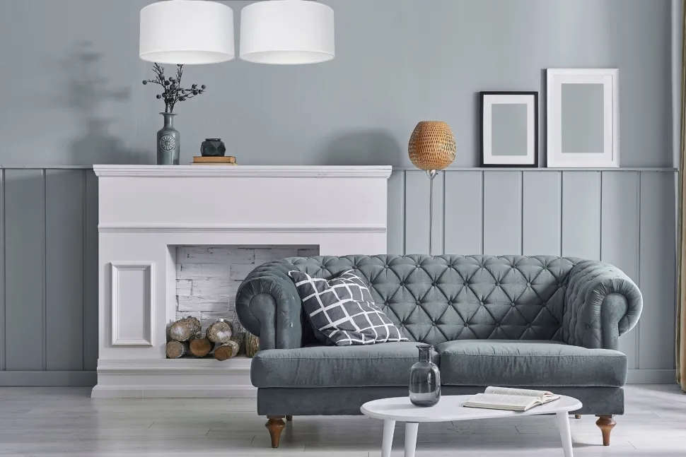 Deckenlampe Stoff blendarm Schwarz Weiß E27 L:70 cm