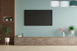 Deckenlampe Stoff Weiß Mint Grün E27 L:100 cm blendarm