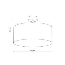 Deckenlampe Stoffschirm Leinen blendarm Ø 40 cm rund