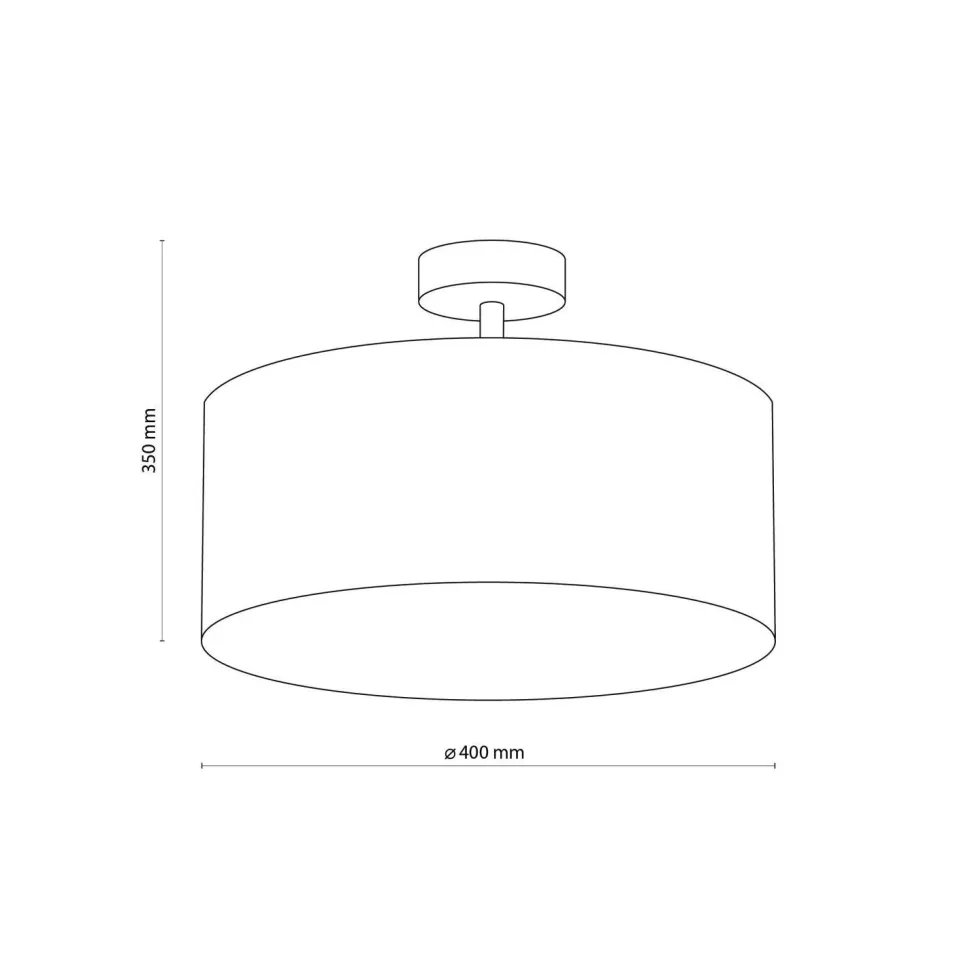 Deckenlampe Stoffschirm Leinen blendarm Ø 40 cm rund