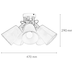 Deckenlampe VAIO Weiß 5-flmg