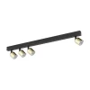 Deckenlampe verstellbar Metall 94 cm lang Schwarz Gold