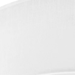 Deckenlampe Weiß Ø 35 cm rund flach Stoff blendarm E27