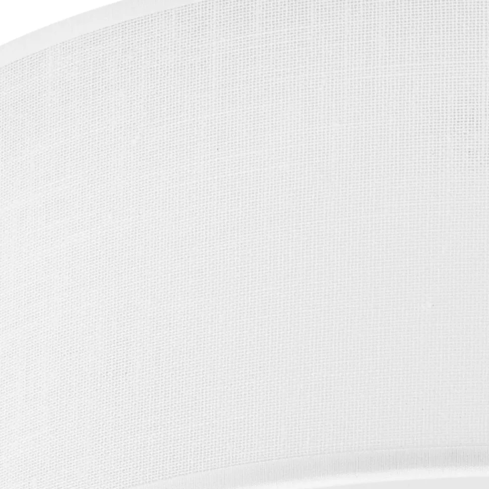 Deckenlampe Weiß Ø 35 cm rund flach Stoff blendarm E27