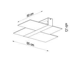 Deckenlampe Weiß Glas Metall flach blendarm 2x E27