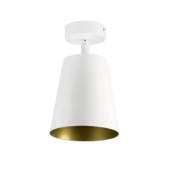 Deckenlampe Weiß Gold Metall Retro flexibel E27