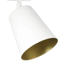 Deckenlampe Weiß Gold Metall Retro flexibel E27