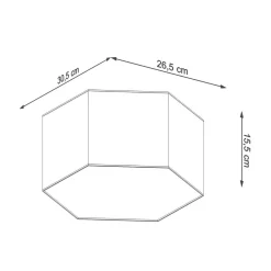 Deckenlampe Weiß L: 30,5 cm klein 2x E27 Modern blendarm