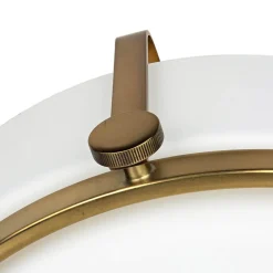 Deckenlampe Weiß Messing antik Jugendstil blendarm