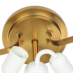 Deckenlampe Weiß Messing antik Jugendstil blendarm