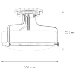 Deckenlampe Weiß Messing antik Jugendstil blendarm