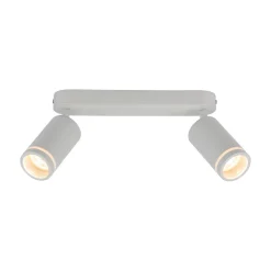 Deckenlampe Weiß Metall 43,5cm verstellbar 2-flammig GU10