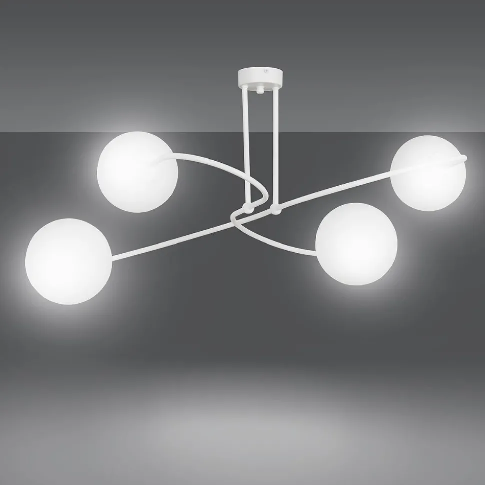 Deckenlampe Weiß Modern E27 elegant VISSAZA Wohnzimmer