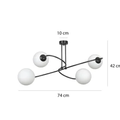 Deckenlampe Weiß Modern E27 elegant VISSAZA Wohnzimmer