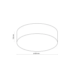 Deckenlampe Weiß Stoff Ø 45 cm rund blendarm RONDO