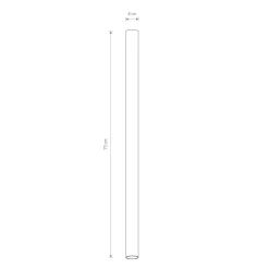 Deckenleuchte Aluminium in Hellgrau GU10 R35 Ø 4 cm H: 75 cm