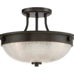 Deckenleuchte ALVER Ø32cm Bronze Jugendstil Lampe