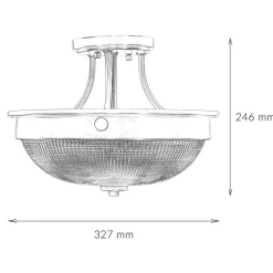 Deckenleuchte ALVER Ø32cm in Messing Design Lampe