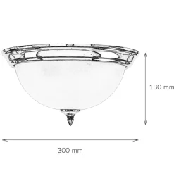 Deckenleuchte Antik in Messing Creme Wohnzimmer