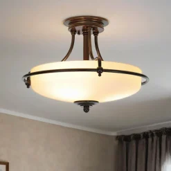 Deckenleuchte ASPERO Bronze Ø43cm Flur Lampe