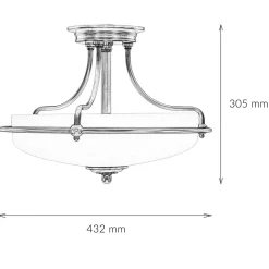 Deckenleuchte ASPERO Bronze Ø43cm Flur Lampe