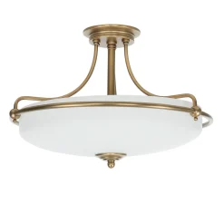 Deckenleuchte ASPERO Messing Creme 4xE27 Lampe