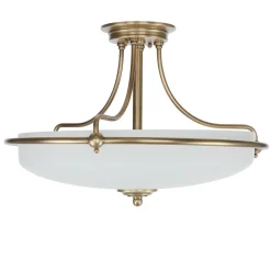 Deckenleuchte ASPERO Messing Creme 4xE27 Lampe