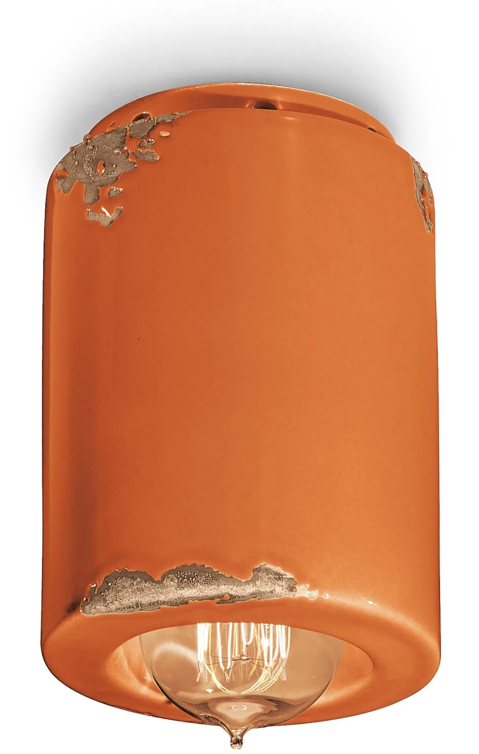 Deckenleuchte Aufputz Keramik E14 rund Ø 8,5 cm Retro