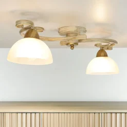 Deckenleuchte AURORA WHITE in Shabby Weiß 2-flmg