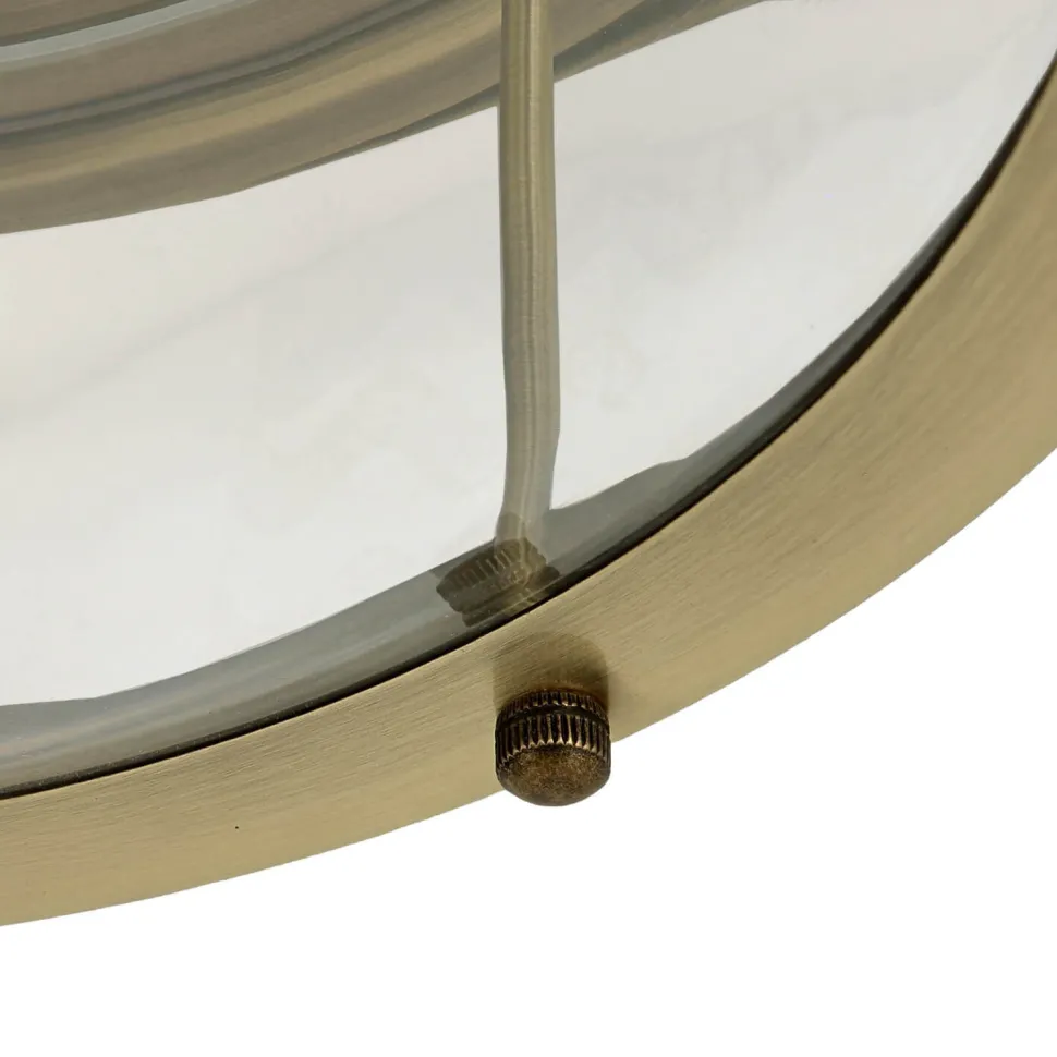 Deckenleuchte Bad IP44 E27 Ø 40 cm rund Glas Metall