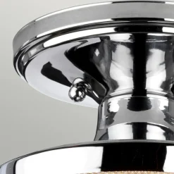 Deckenleuchte Bad IP44 E27 in Chrom Klar Jugendstil