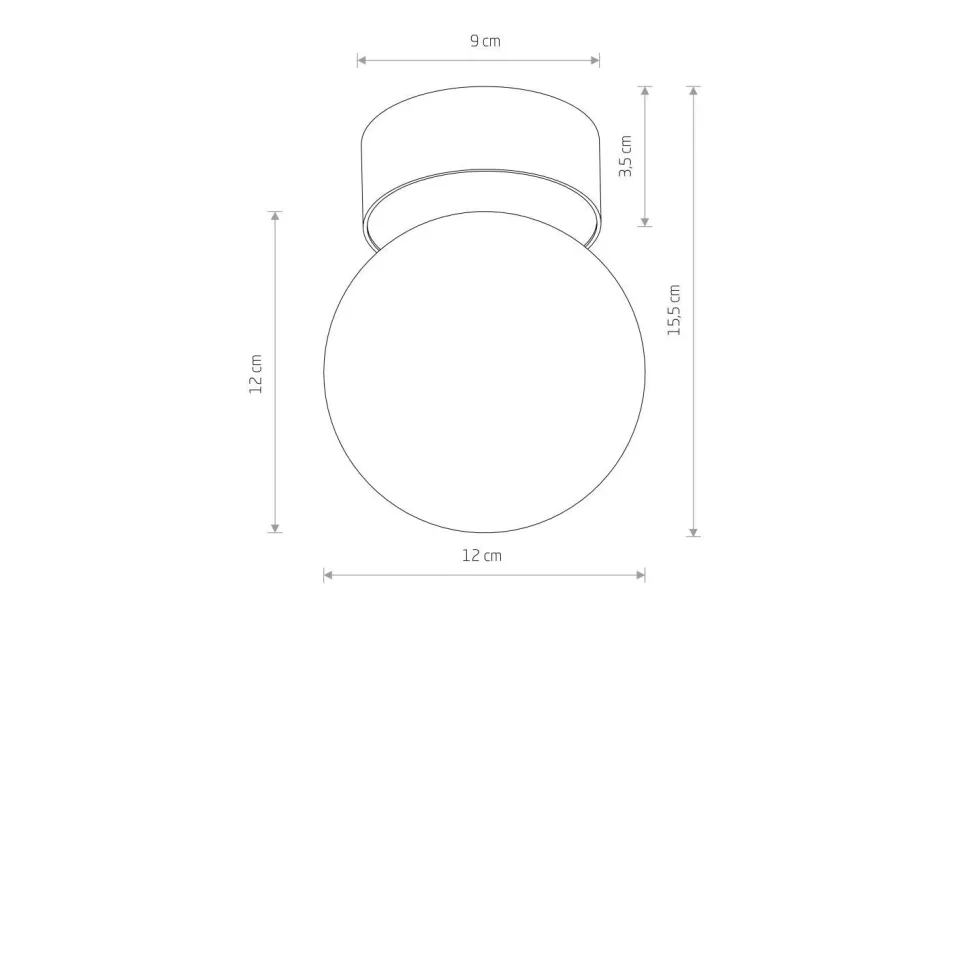 Deckenleuchte Bad Kugel Ø 12 cm G9 in Gold matt Weiß rund