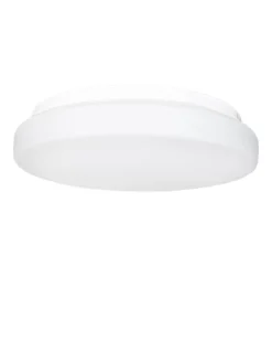 Deckenleuchte Bad rund Ø 25 cm Metall Glas E27 IP44 blendarm