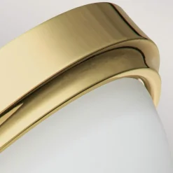 Deckenleuchte Bad rund Ø 33,5 cm IP44 Messing Weiß 2x E27