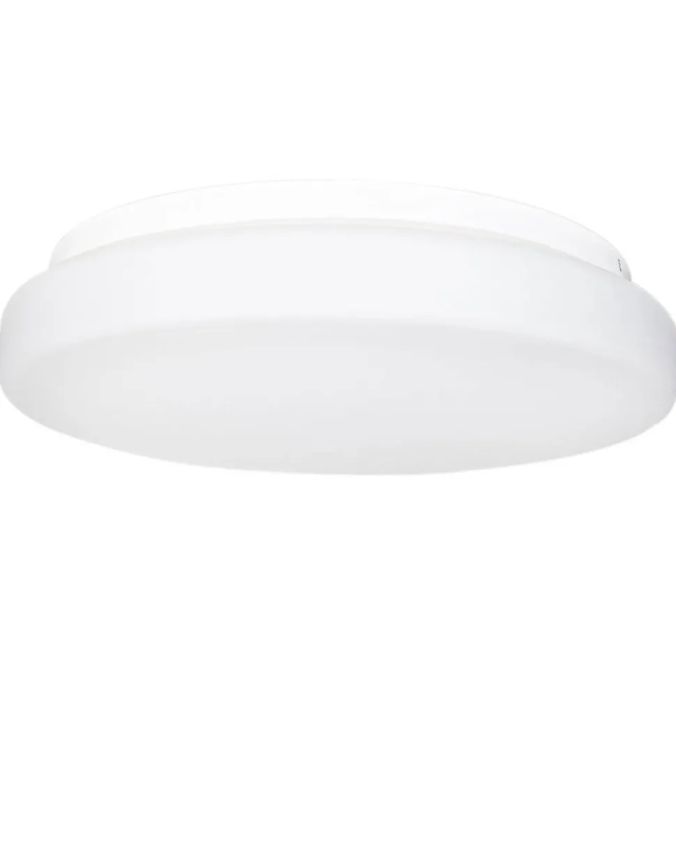 Deckenleuchte Badezimmer IP44 Ø 40 cm Weiß Metall Glas E27