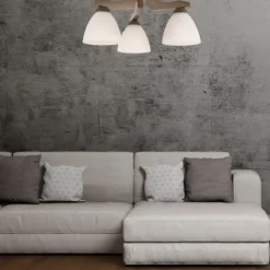 Deckenleuchte BATORY Holz 3-flmg Modern Wohnzimmer