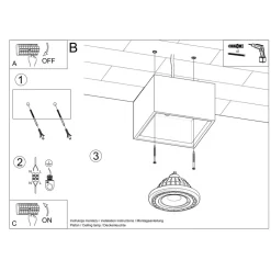 Deckenleuchte Beton Grau eckig B: 14 cm klein GU10