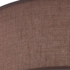 Deckenleuchte Braun Ø 45 cm rund Stoff blendarm für 2x E27