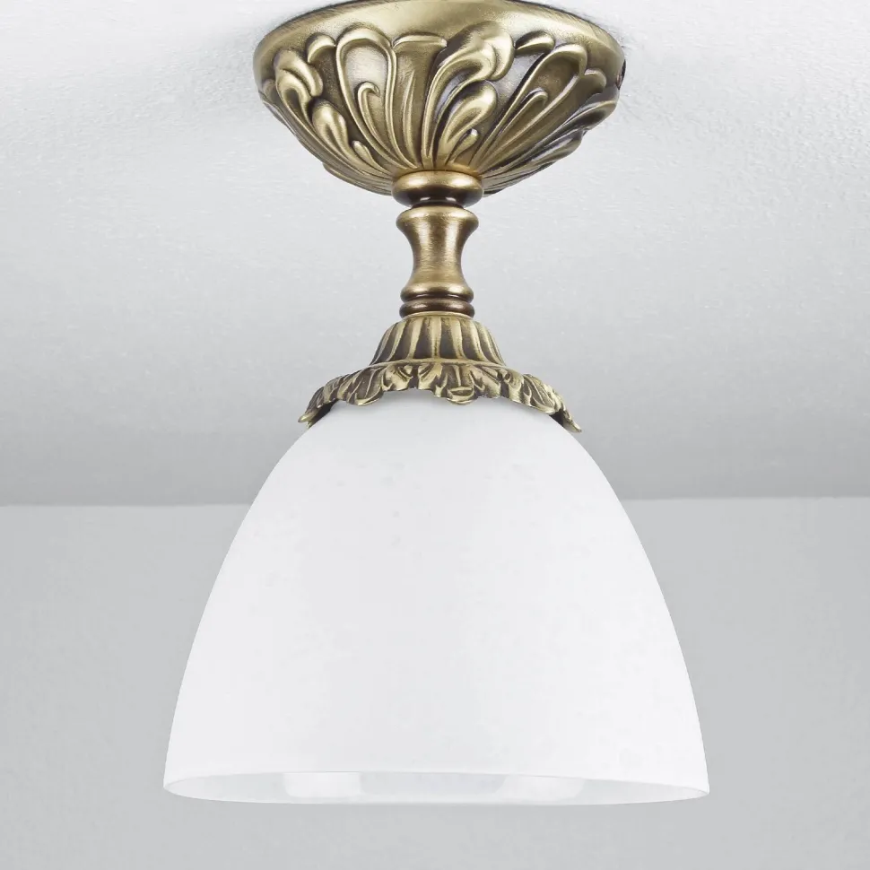 Deckenleuchte Bronze Hell Glasschirm Beatrice