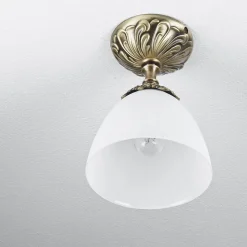 Deckenleuchte Bronze Hell Glasschirm Beatrice