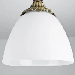 Deckenleuchte Bronze Hell Glasschirm Beatrice