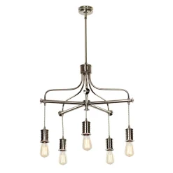 Deckenleuchte COLGAR Messing 5xE27 Vintage Lampe