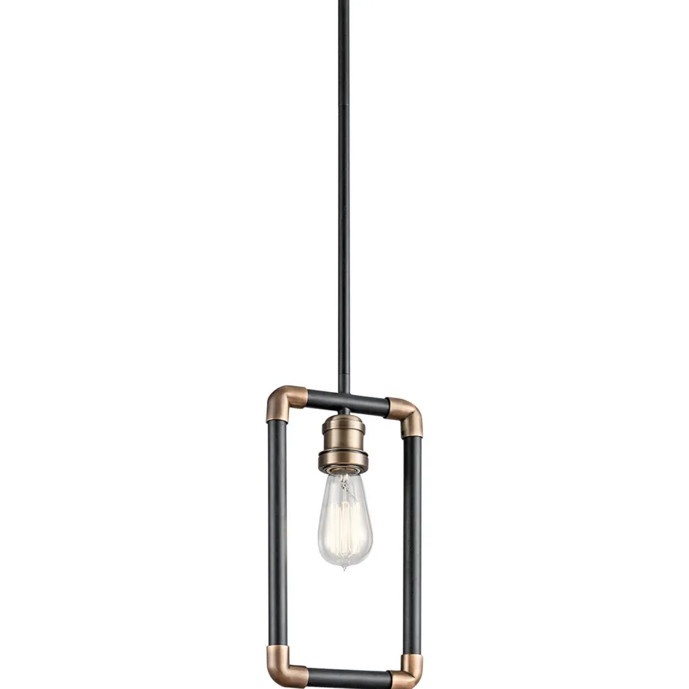 Deckenleuchte DREVO Schwarz Messing kürzbar Lampe