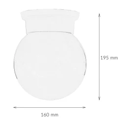 Deckenleuchte Durelo Weiß Ø16cm