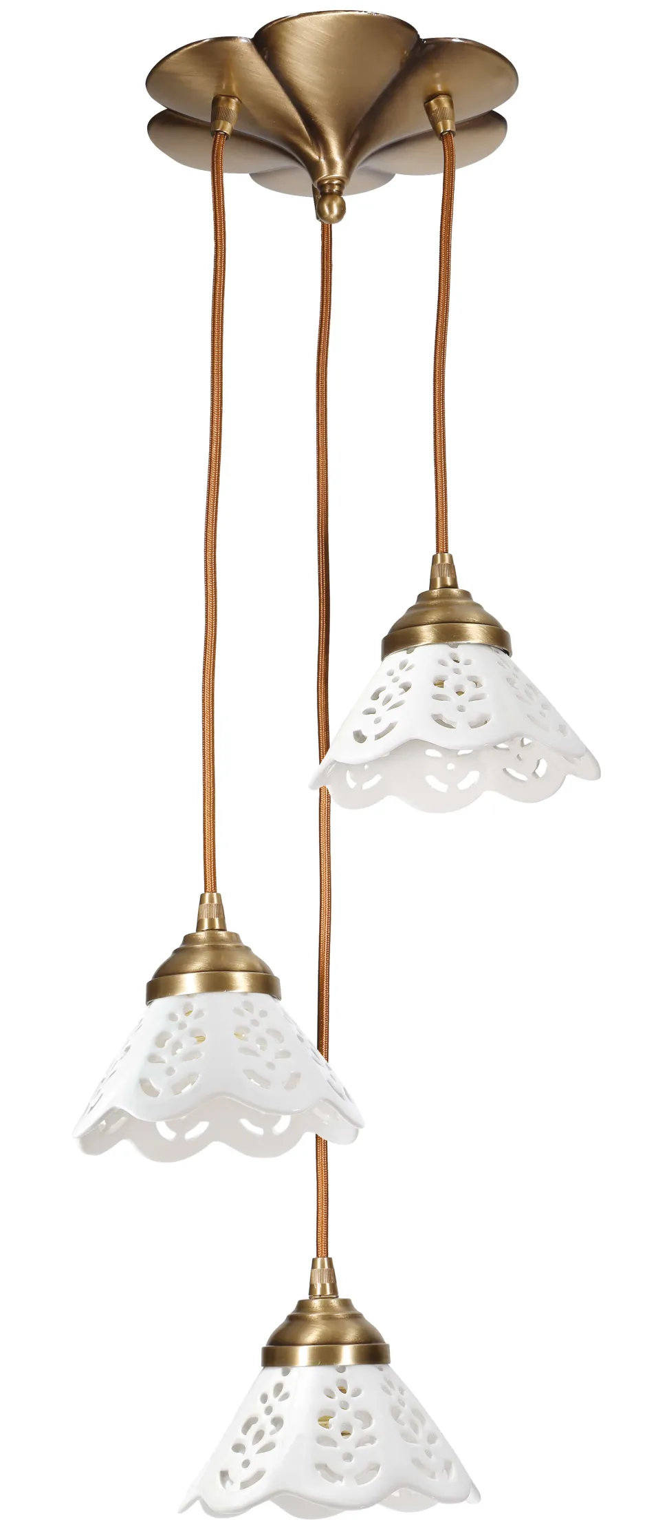 Deckenleuchte E14 Floral Weiß