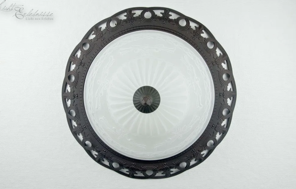 Deckenleuchte E27 Mit Glas Rustikal Weiß