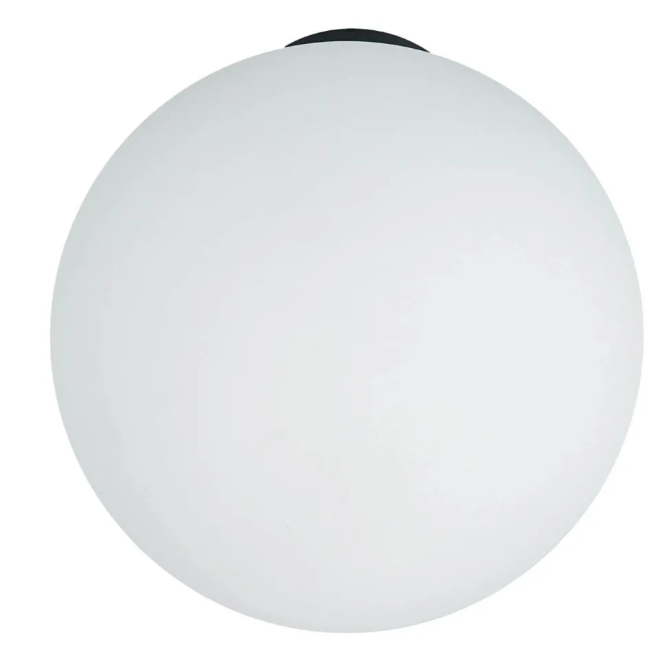 Deckenleuchte E27 Schwarz Weiß Glas Metall Modern