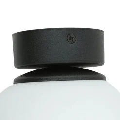 Deckenleuchte E27 Schwarz Weiß Glas Metall Modern